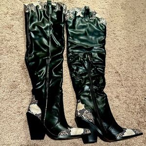 Brand New Thigh High cowgirl boots!